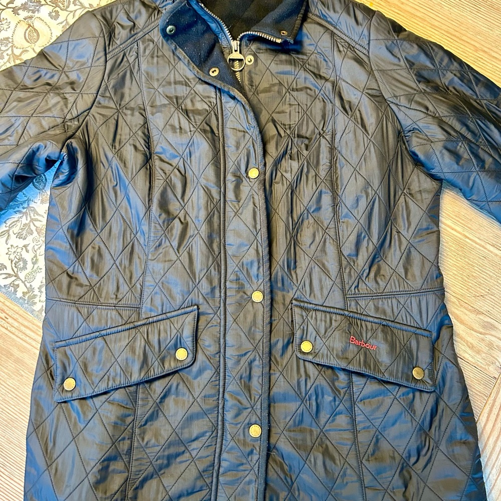 Barbour quilted Cavalry black jacket, US 14